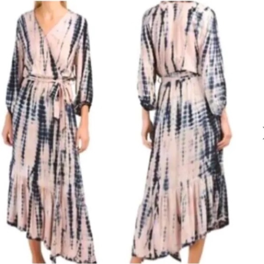 Young fabulous and broke dress tye dye maxi black and pink size XS